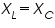 «math xmlns=¨http://www.w3.org/1998/Math/MathML¨»«msub»«mi»X«/mi»«mi»L«/mi»«/msub»«mo»=«/mo»«msub»«mi»X«/mi»«mi»C«/mi»«/msub»«/math»