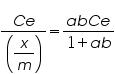 «math xmlns=¨http://www.w3.org/1998/Math/MathML¨»«mfrac»«mrow»«mi»C«/mi»«mi»e«/mi»«/mrow»«mfenced»«mfrac»«mi»x«/mi»«mi»m«/mi»«/mfrac»«/mfenced»«/mfrac»«mo»=«/mo»«mfrac»«mrow»«mi»a«/mi»«mi»b«/mi»«mi»C«/mi»«mi»e«/mi»«/mrow»«mrow»«mn»1«/mn»«mo»+«/mo»«mi»a«/mi»«mi»b«/mi»«/mrow»«/mfrac»«/math»